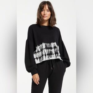 Z Supply Black and White cropped Sweatshirt